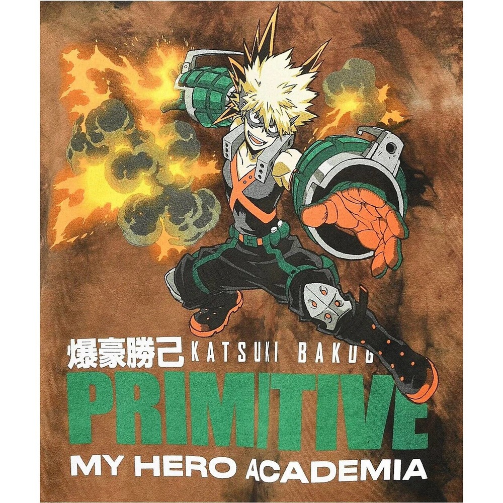 Primitive Skate Men's X My Hero Academia Impact Tie-Dye Long Sleeve Tee T-Shirt - Picture 4 of 5